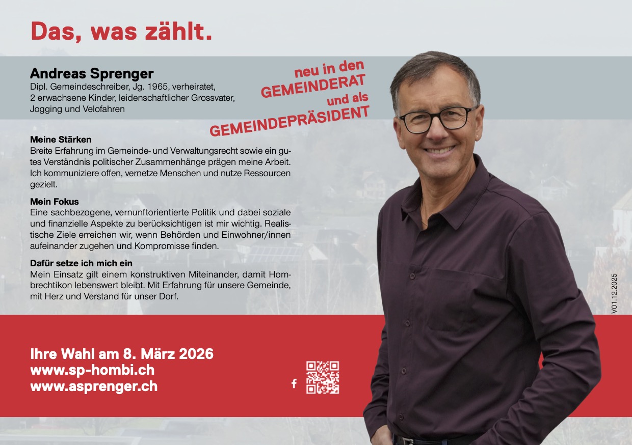 Wahlflyer - Fotos cinas-media / Gestaltung bzdeskktop.ch